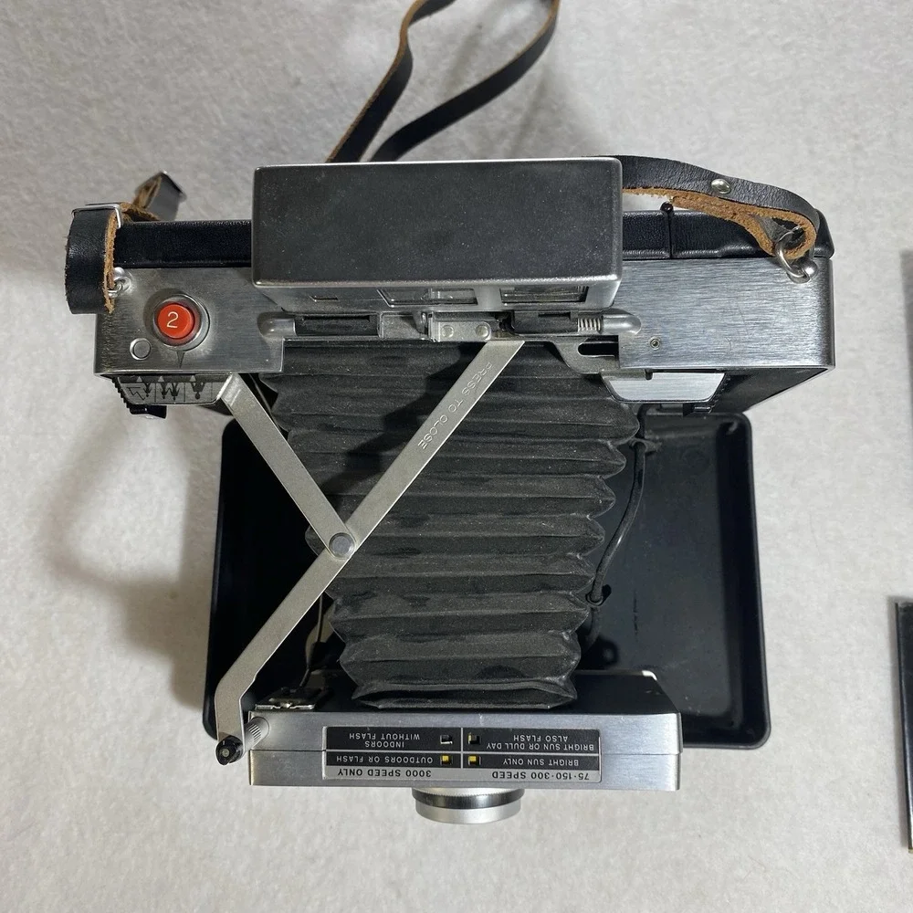 Polaroid Automatic 350 Land Camera w/ Case Manuals Cold-Clip Untested
